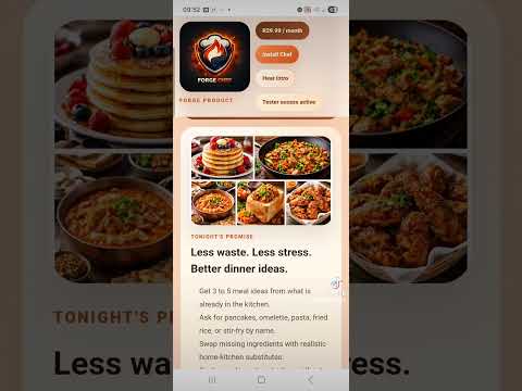 Forge Chef: AI Cooking App
