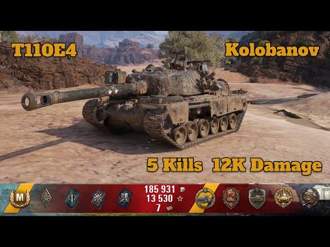 T110E4 - 5 Kills, 12K Damage - Kolobanov - World of Tanks