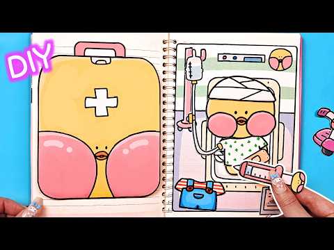Paper DIY 😊 Paper Duck Hospital Bag /asmr/종이놀이/satisfying/Doctor Set