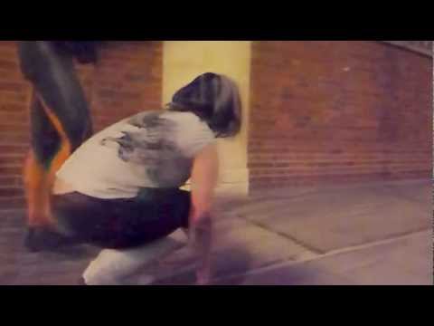 Doberman - reverse dog walking