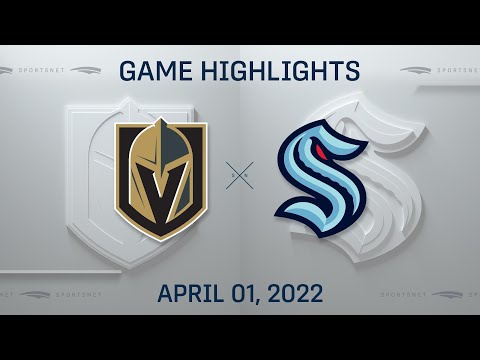 NHL Highlights | Golden Knights vs. Kraken - Apr. 1, 2022