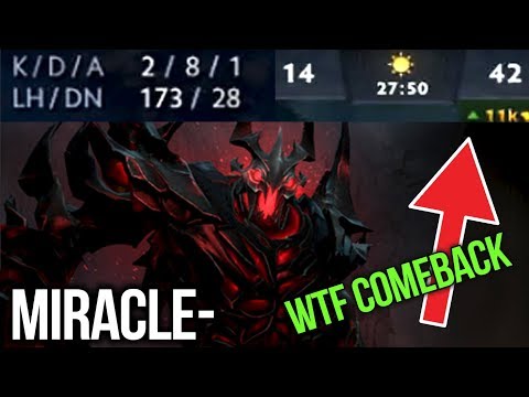 Miracle- Shadow Fiend Most Brutal Comeback From FEED to GOD - Dota 2