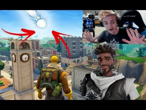 NINJA GETS BLOWN UP BY THE METEOR IN TILTED TOWERS! Fortnite Funny Moments and Clips