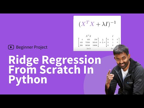 Ridge Regression from Scratch in Python (Machine Learning Tutorial)