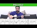 Fingerstyle Tutorial: Home (Michael Bublé) - Guitar Lesson w/ TAB