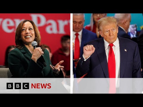 Video | Donald Trump and Kamala Harris target battleground states as US election polls close in | BBC News
