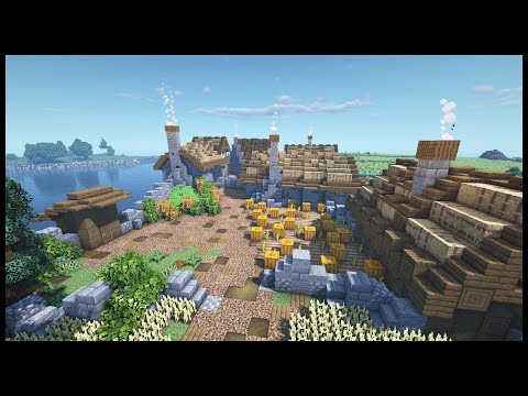 Let's Build a Medieval Village: Episode 2 | Farmhouses | Minecraft TimeLapse