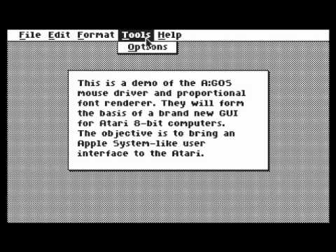 Atari 8-bit GUI font rendering