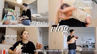［日常VLOG］生後0ヶ月👶🏻朝起きてから寝るまでのルーティン🏠♨️愛用ベビー用品／etc...