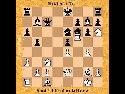Rashid Nezhmetdinov vs Mikhail Tal, 1961 #chess #chessgame