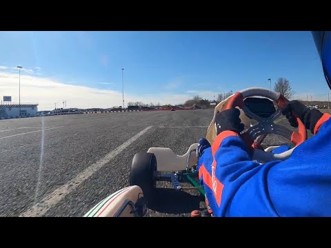 First Karting practice session of the season but with no grip