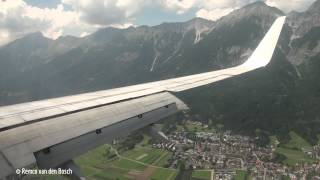 preview picture of video 'Transavia flight HV 6609 landing at Innsbruck Airport 6 august 2014'