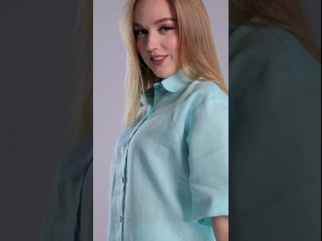 قميص أكوا بلو - Aqua blue shirt