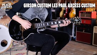 Video thumbnail for No Talking...Just Tones | Gibson Custom Les Paul Axcess Custom Ebony Gloss by Peach Guitars