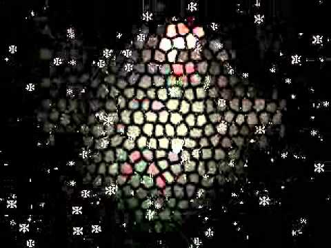 Harp Carols Window - God Rest Ye Merry Gentlemen - Stained Glass Snow - Howard J Foster