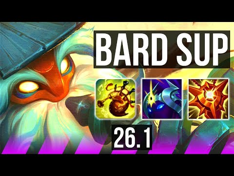 BARD & Caitlyn vs BLITZCRANK & Lucian (SUP) | Good KDA: 6/1/13 | KR Grandmaster | 26.1