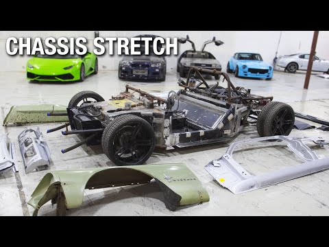 Mid Engine 67 Ford Mustang Fastback Pt. 1 - Chassis Stretch