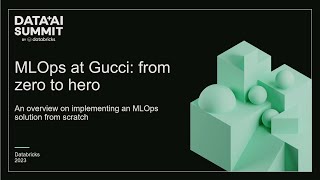 MLOps at Gucci: From Zero to Hero