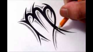 Virgo Tattoos - How To Draw a Simple Tribal Star Sign