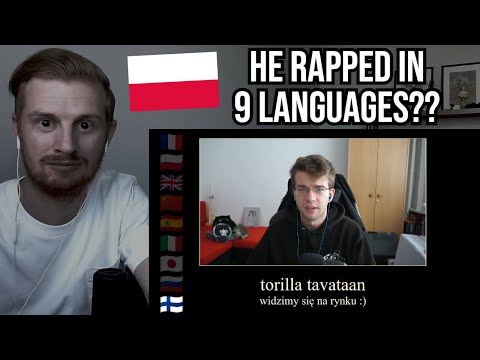 Reaction To POLISH YOUTUBER RAPS IN 9 LANGUAGES!! Graf #hot16challenge2