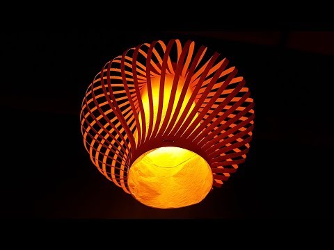 How to make a Pendant Light - Making Night Lamp out of paper - DIY Paper Lamp/Lantern Video