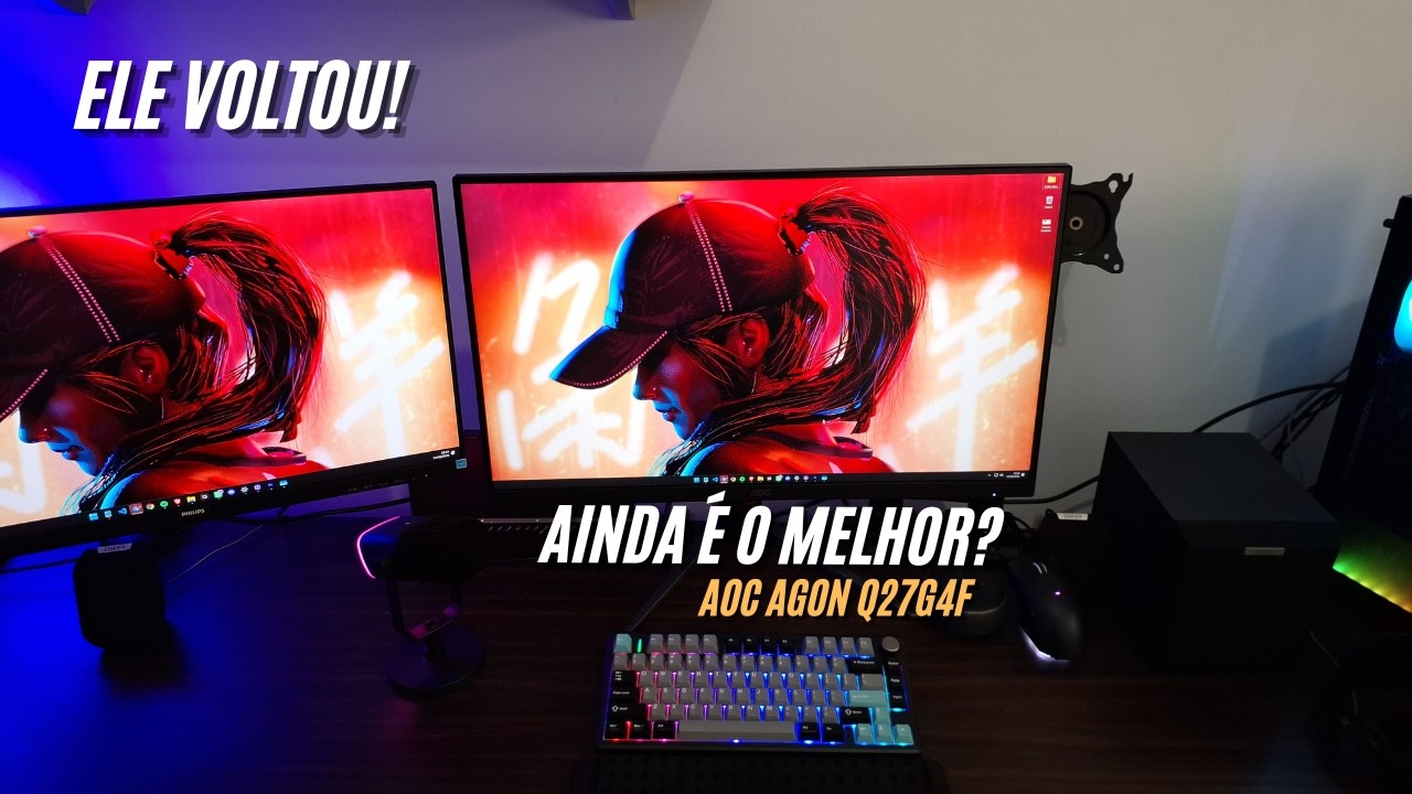 Miniatura da avaliação em vídeo de Monitor AOC Gaming Q27G4ZDR 27 Polegadas QHD 240Hz Preto