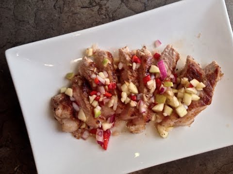 Grilled Pork with Apple Salsa