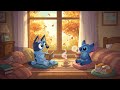 Peaceful Autumn Morning With Stitch Bluey Serene Lofi Study Work Relax Indoors With Cozy Vibes