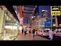4K HDR Night Walk Auckland City New Zealand