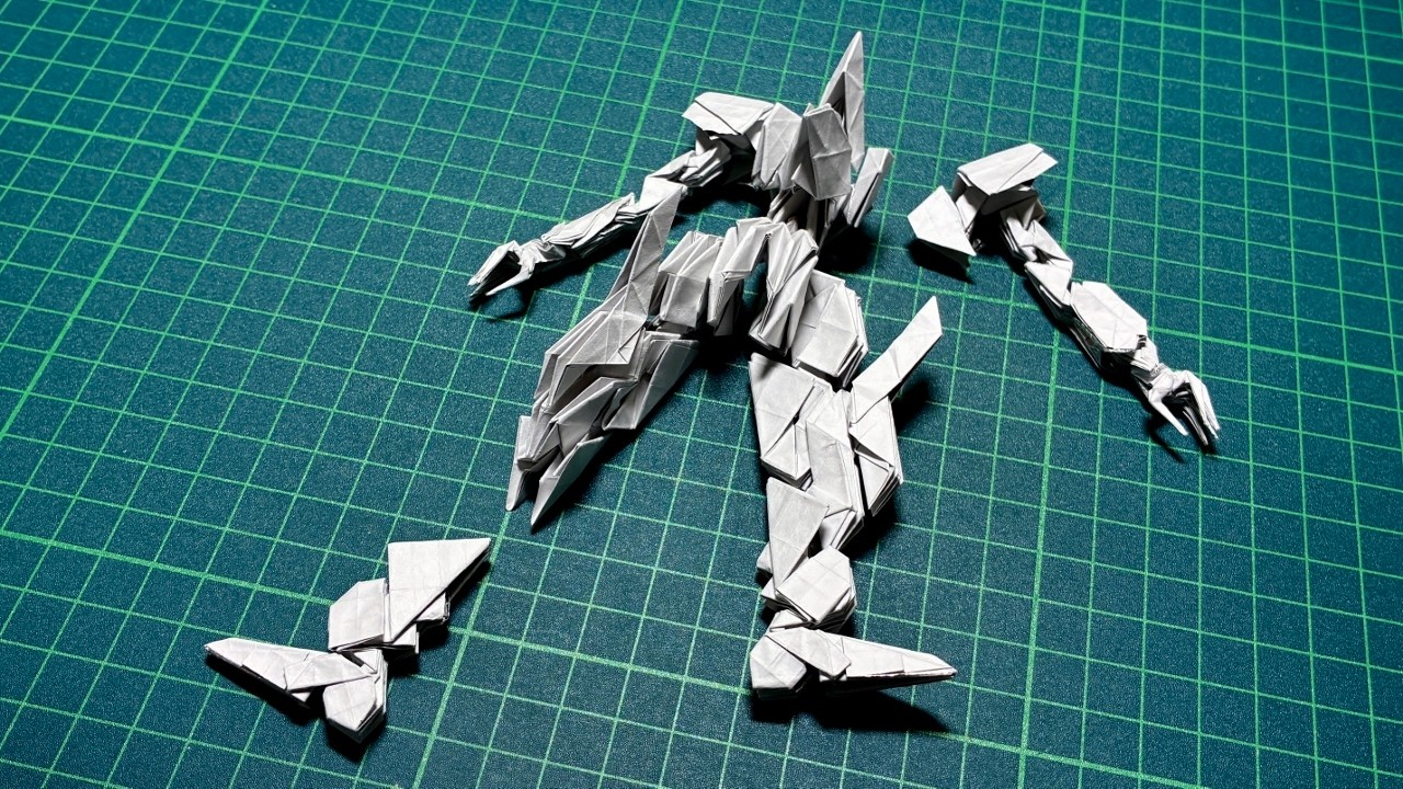 組み立て折り紙ロボットを逆に分解する Disassemble Origami Robot