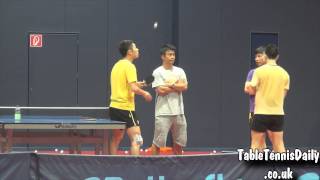 Amazing Skills – Ma Long & Xu Xin Catch Ball on Bat!