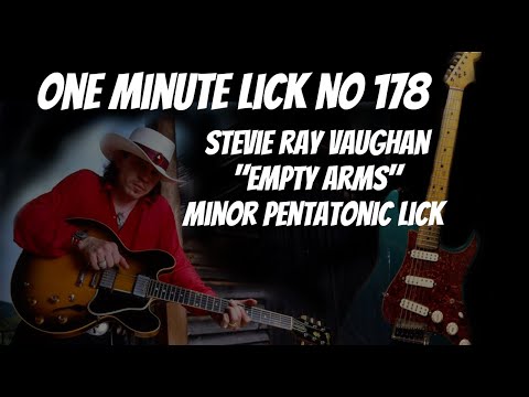 One Minute Lick No. 178 Stevie Ray Vaughan "Empty Arms" D Minor Pentatonic Lick