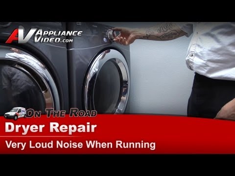 LG Dryer Repair - Very Loud Noise When Running - Drum Supports
