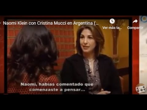 Naomi Klein con Cristina Mucci en Argentina (2008)
