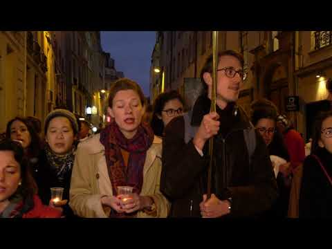 Notre-Dame : hommages et prières après l'incendie (16 avril 2019, Paris) [4K]