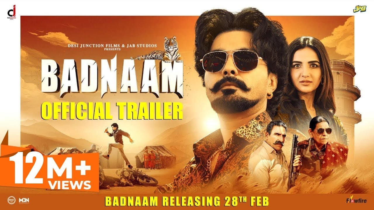 BADNAAM (Official Trailer) : Jayy Randhawa, Jasmine Bhasin : Rel 28th Feb - Punjabi Movies 2025