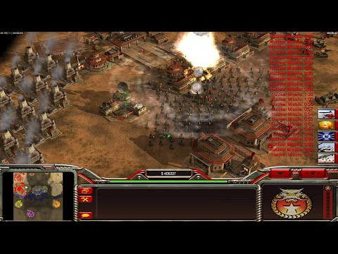 CHINA Nuke - Command & Conquer Generals Zero Hour - 1 vs 7 HARD Gameplay