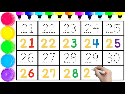 21 22 23 24 25 26 27 28 29 30 ||| Write & Read Numbers 21 to 30 Easy ||| Numbers Learning Tutorial.