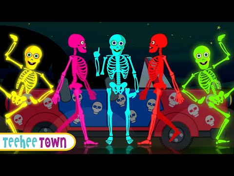 Midnight Magic - Five Skeletons Riding On A Car Song | Spooky Scary Rhymes By Teehee Town