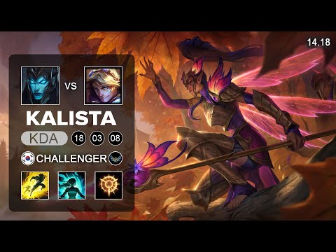 Kalista vs Ezreal ADC - KR Challenger - Patch 14.18 Season 14