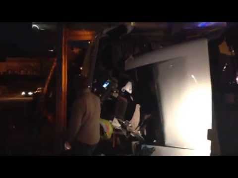 Two female drivers, ones asleep other falling asleep at the wheel both are ok and broke no bones .