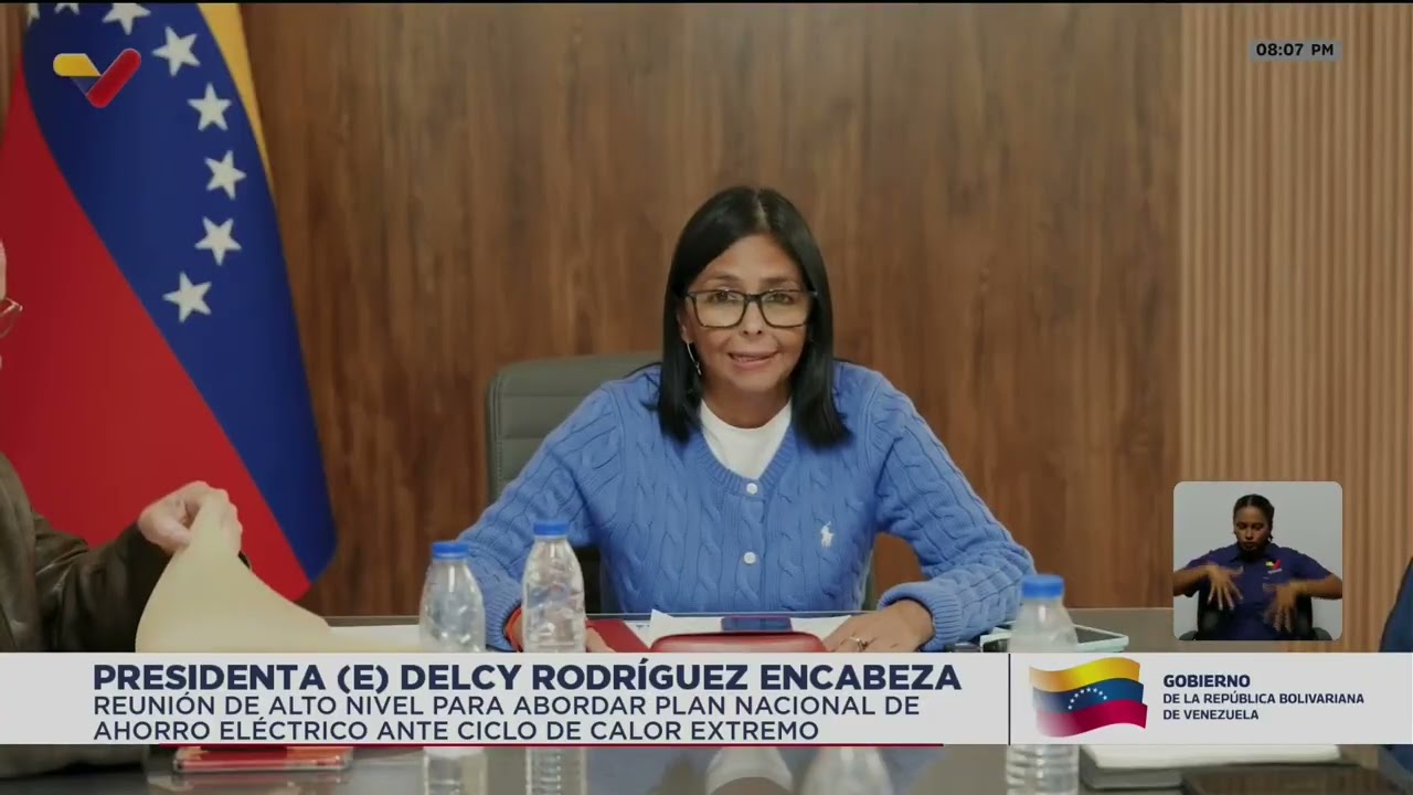 Delcy Rodríguez anuncia nuevo plan de ahorro eléctrico ante ola de calor en los próximos días