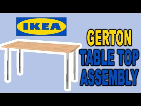 Part of a video titled IKEA Gerton Table - Assembly and Review | Clueless Dad - YouTube
