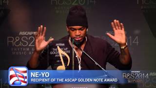 NE-YO accepts the Golden Note Award - 2014 ASCAP Rhythm & Soul Awards