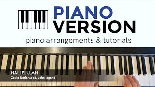How to play easy - HALLELUJAH by Carrie Underwood, John Legend - EASY Piano