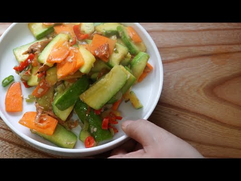 , title : '반찬만들기 애호박 새우 볶음 How To Make Sautéed zucchini and Dried Shrimp - Korean Home Cook Food'