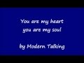 You are My Heart, You are My Soul (Lyrics ...