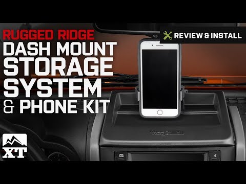 Jeep Wrangler Rugged Ridge Dash Mount Storage System & Phone Kit (2007-2010 JK) Review & Install