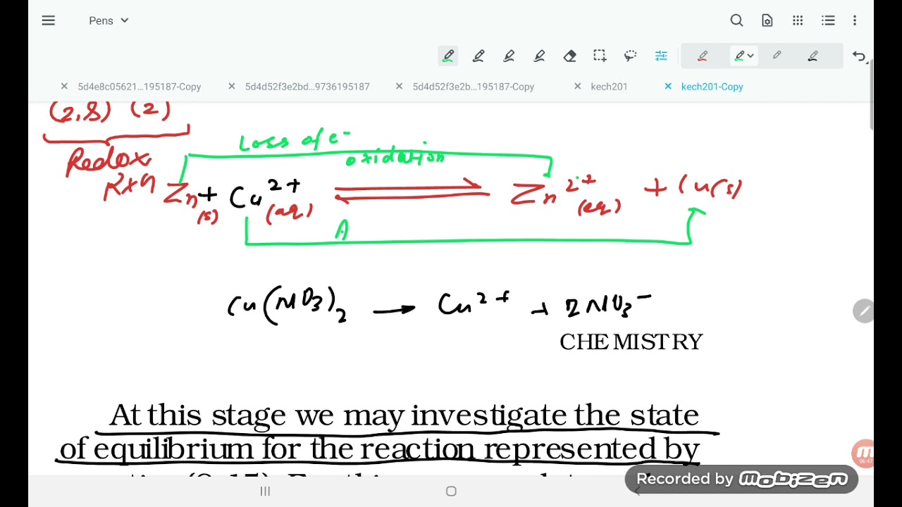 competitive electron transfer reaction from the Redox reaction of grade 11 NCERT book