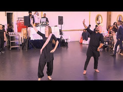 WEDDING PERFORMANCE | BINDRAKHIA TRIBUTE | Bhangra by Christine & Japnam | Gupz Sehra